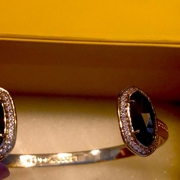 NWOT Kendra Scott RARE & RETIRED Erica Bracelet Pyrite & Yellow Gold So Sparkly! - Picture 8 of 13